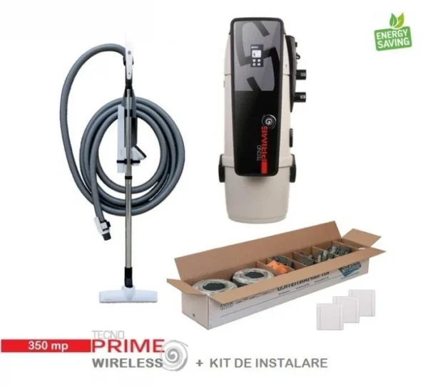 Pachet 450 mp Aspirator Tecno Prime cu Kit de accesorii wireless fara Kit de instalare